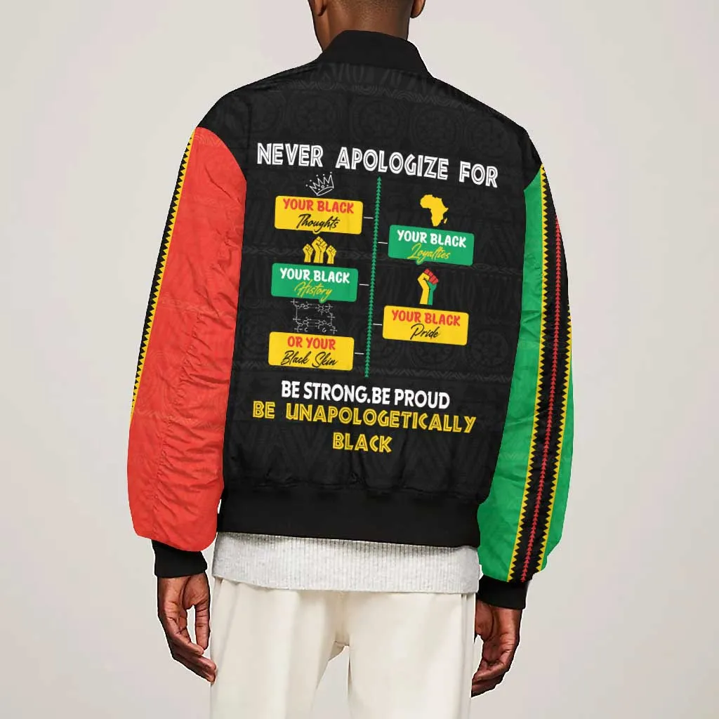 Never Apologize For Your Pride Bomber Jacket African Black History DT02