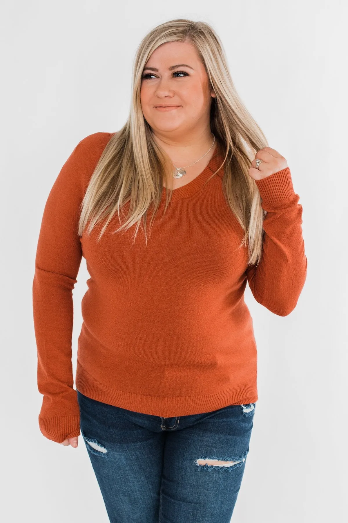 Never Felt This Way Sweater- Copper