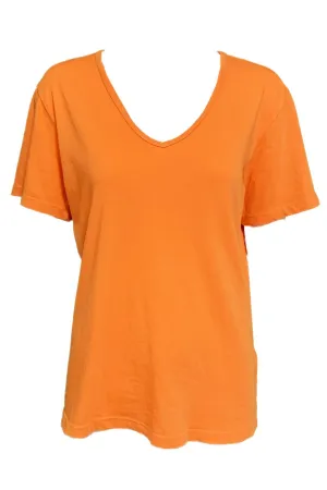 New V-Neck T-Shirt Orange