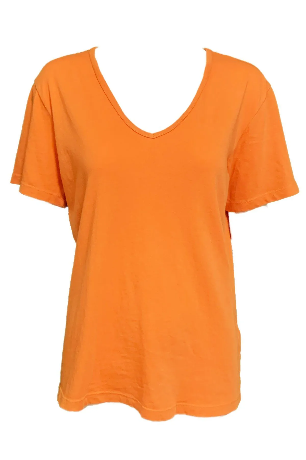 New V-Neck T-Shirt Orange