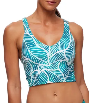 Next Pilea Palms V-Neck Crop Bikini Top