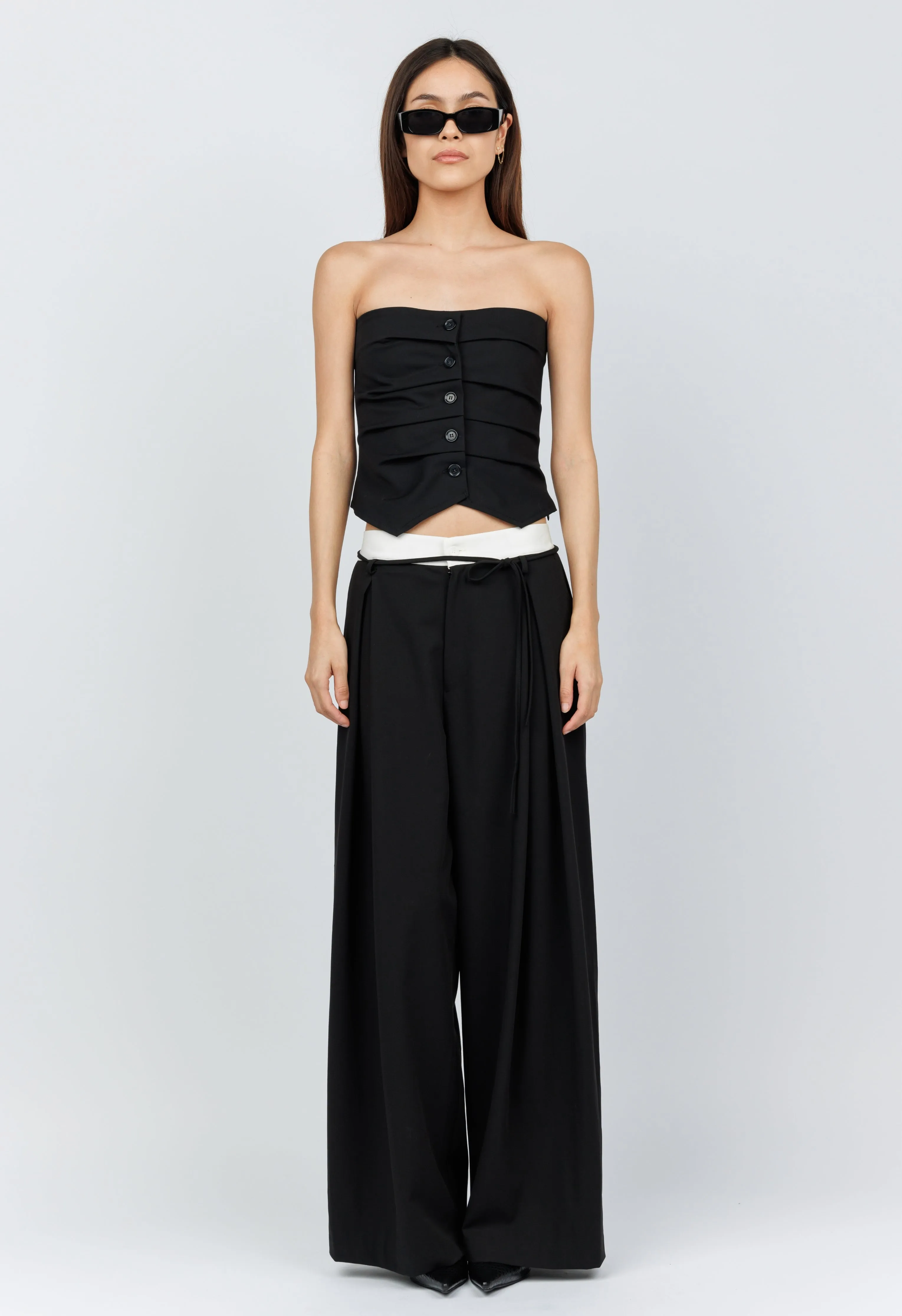 Nico Button Down Top in Onyx