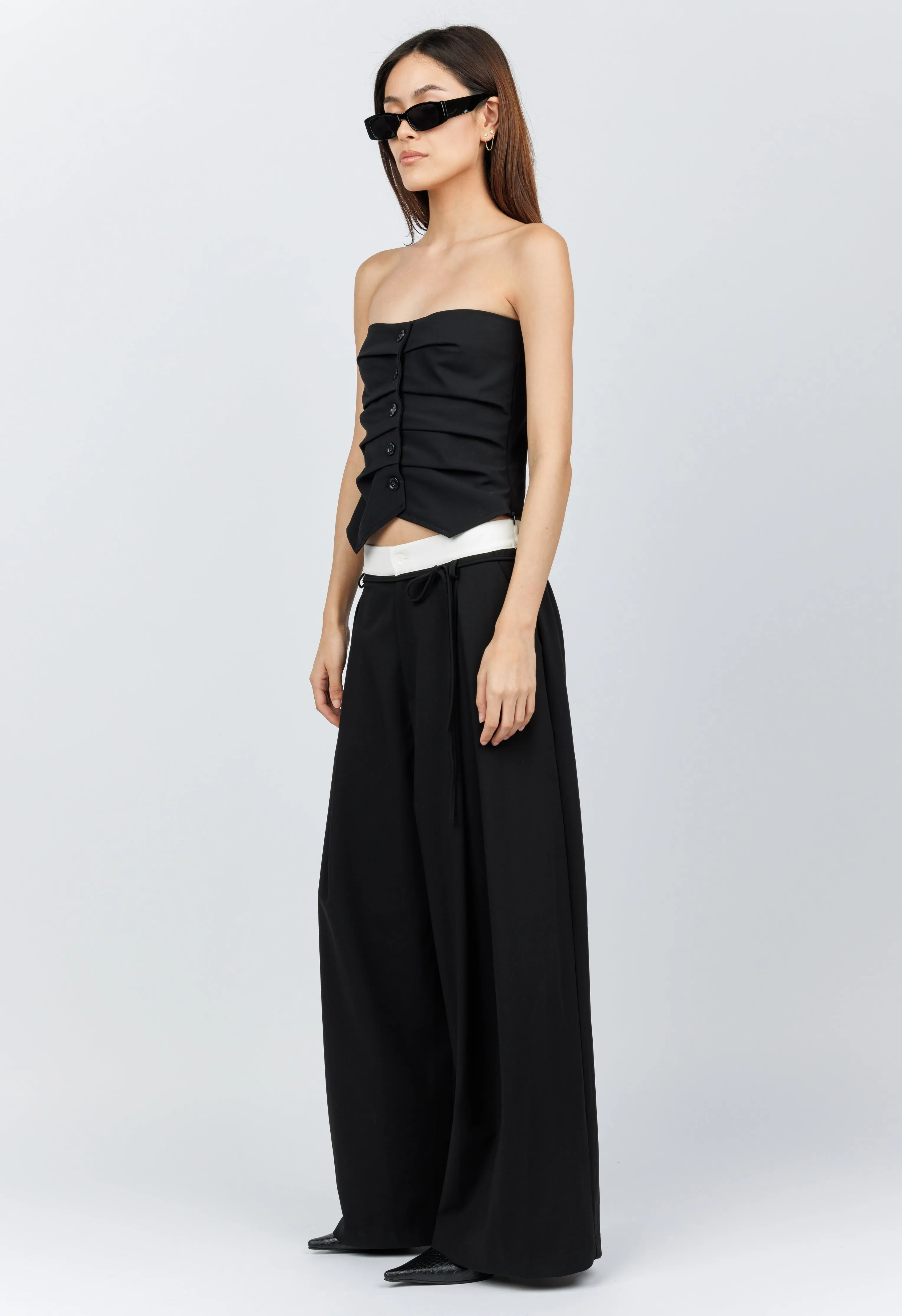 Nico Button Down Top in Onyx