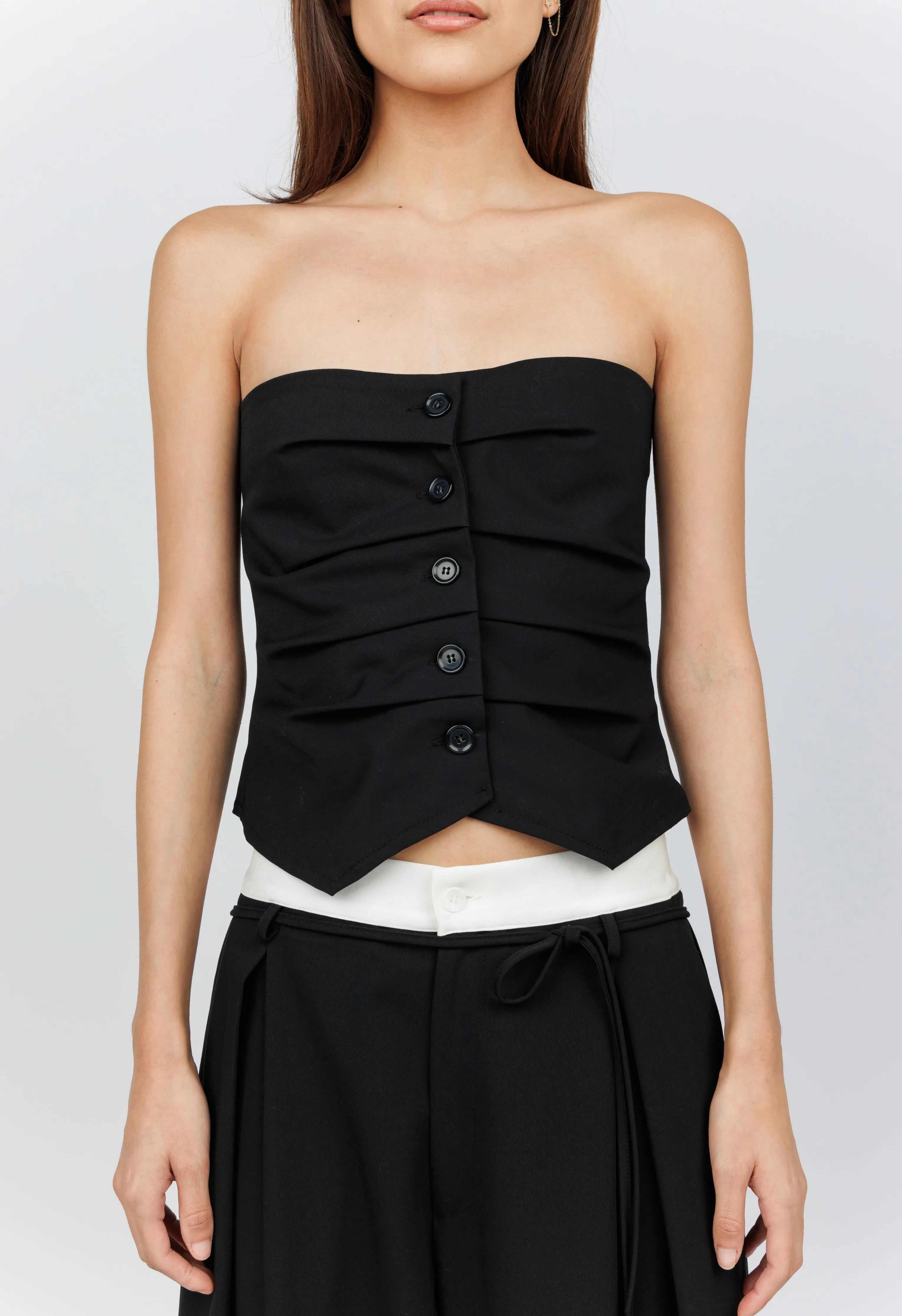 Nico Button Down Top in Onyx