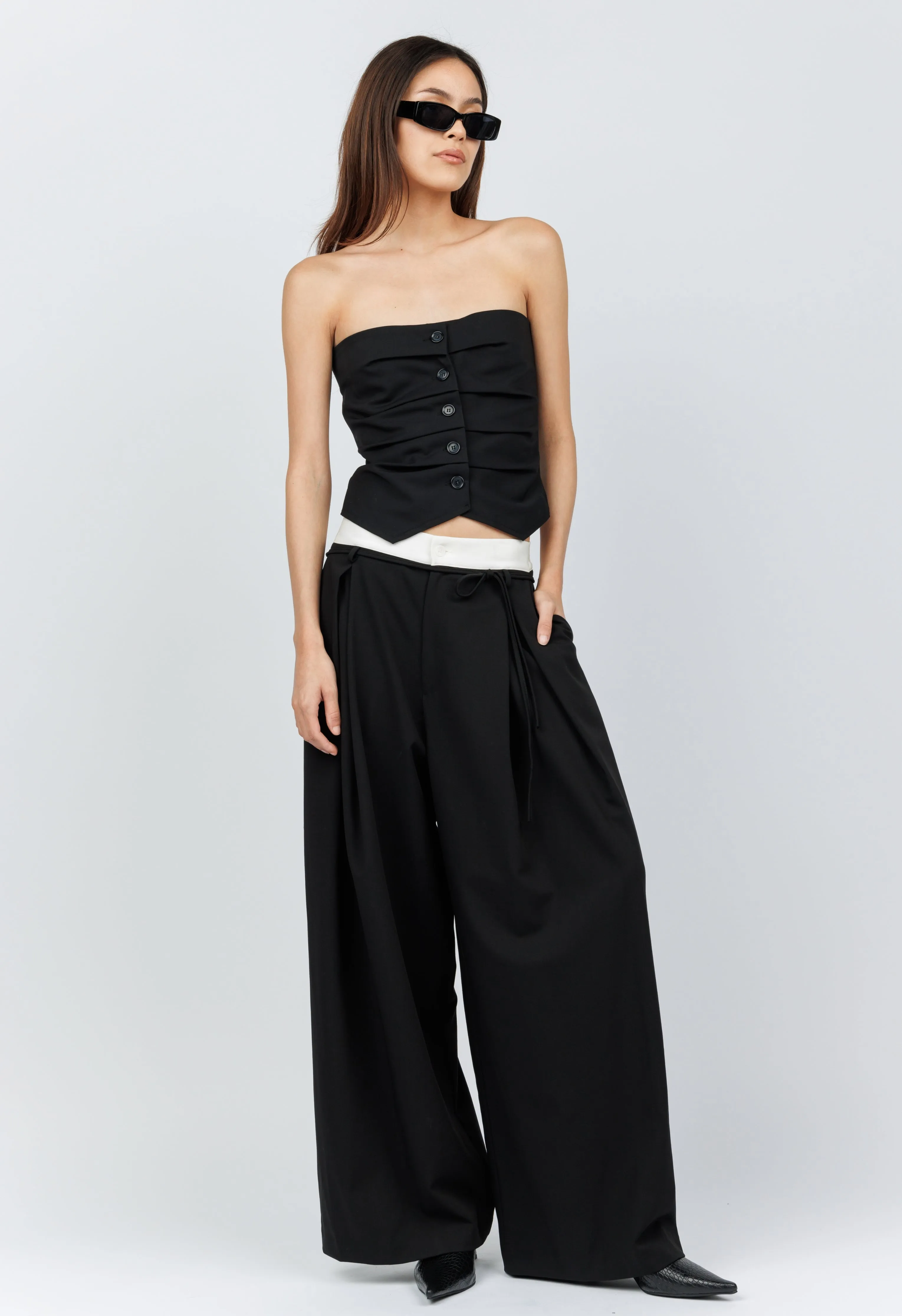 Nico Button Down Top in Onyx