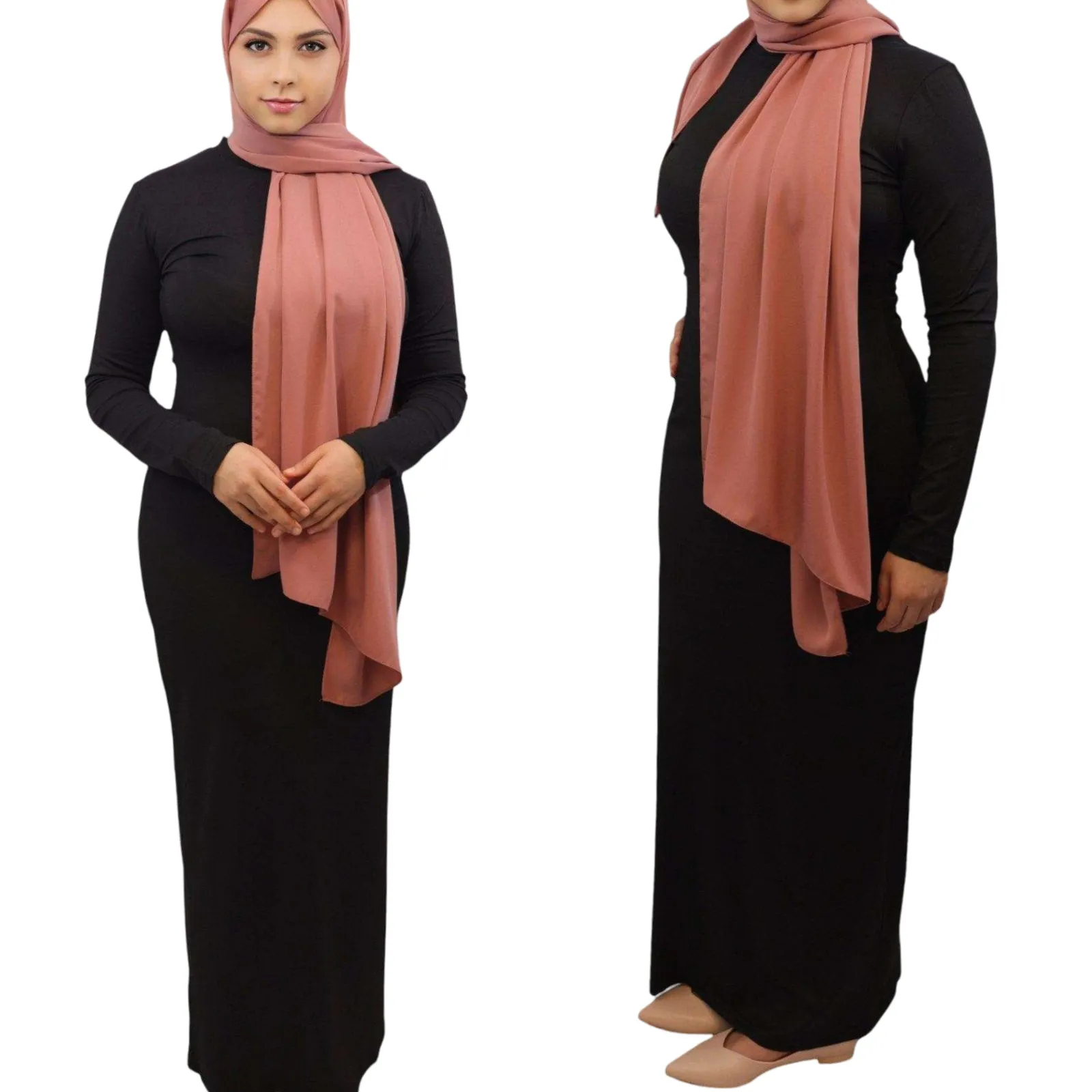 Nida Solid Bodycon Inner Maxi abaya