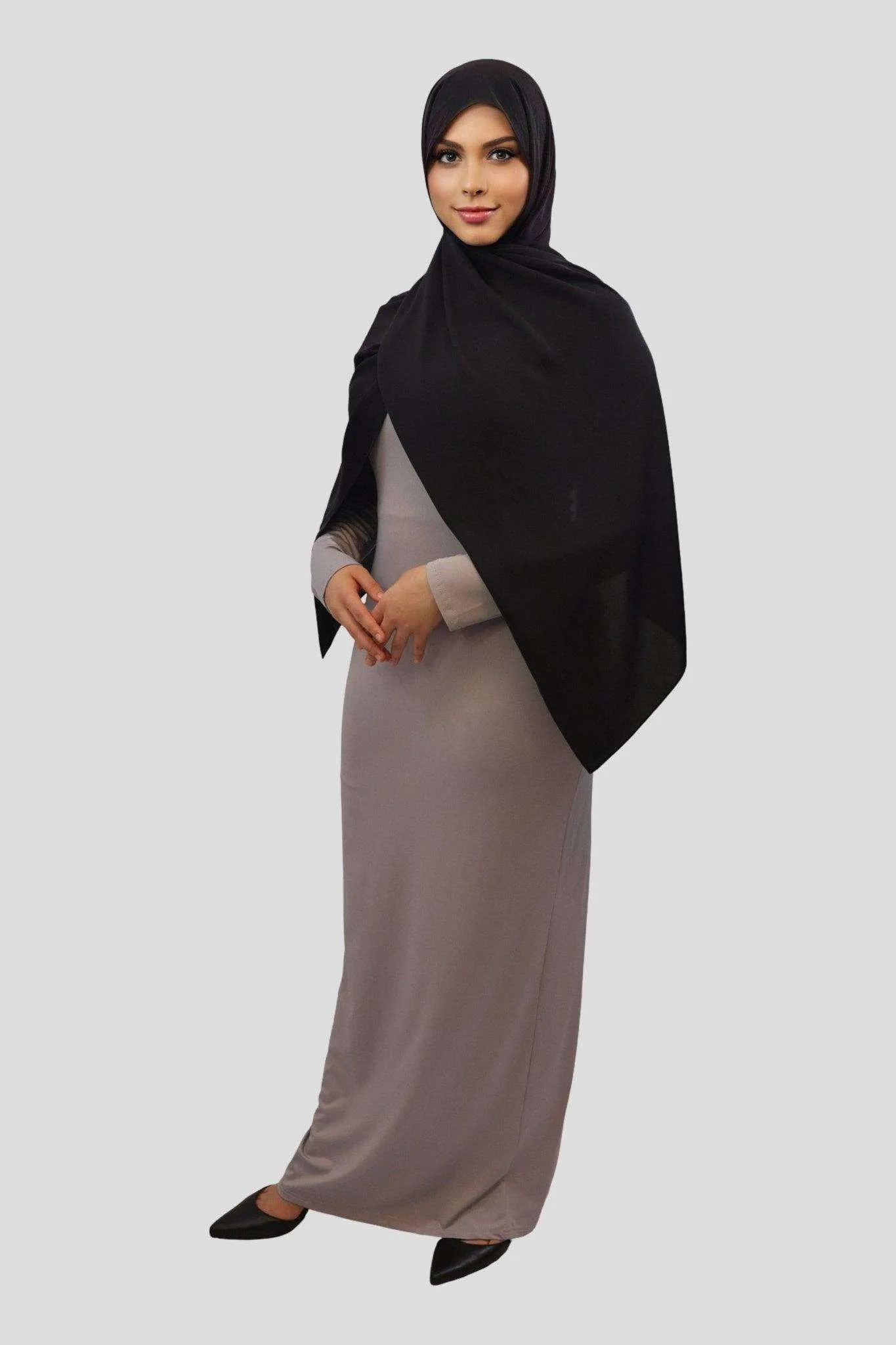 Nida Solid Bodycon Inner Maxi abaya