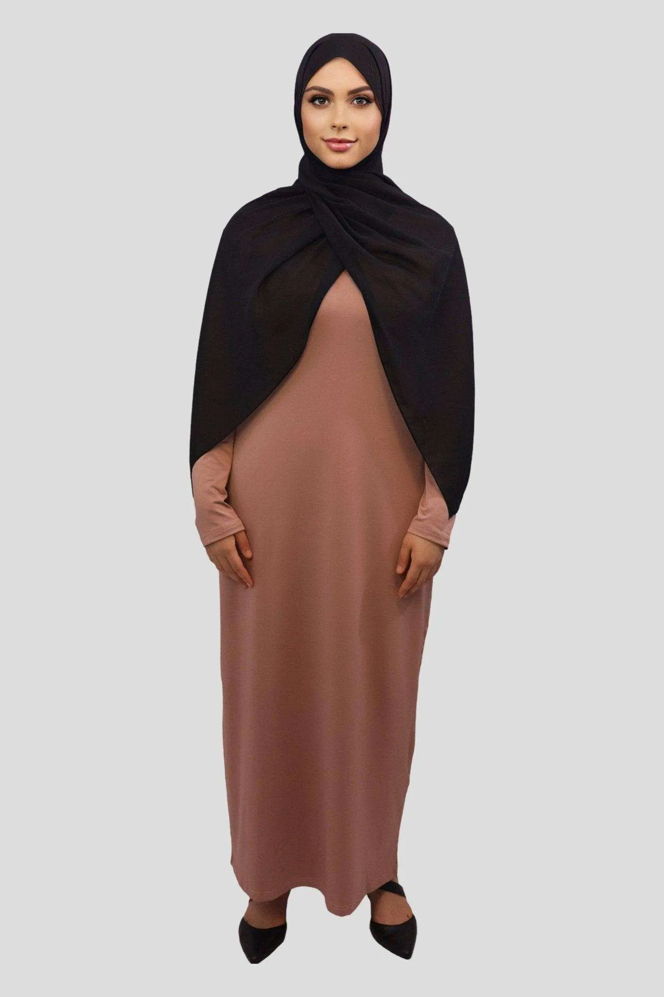 Nida Solid Bodycon Inner Maxi abaya