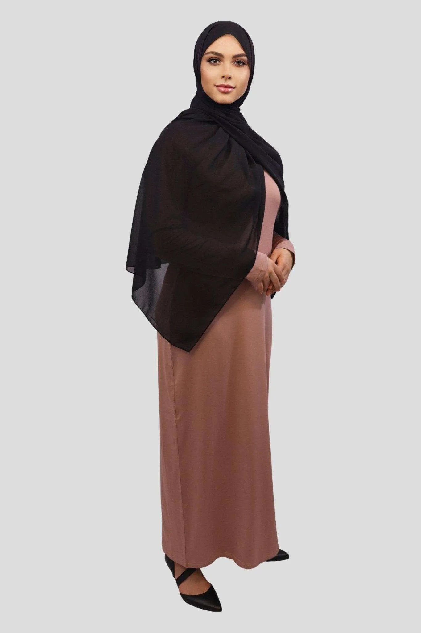 Nida Solid Bodycon Inner Maxi abaya