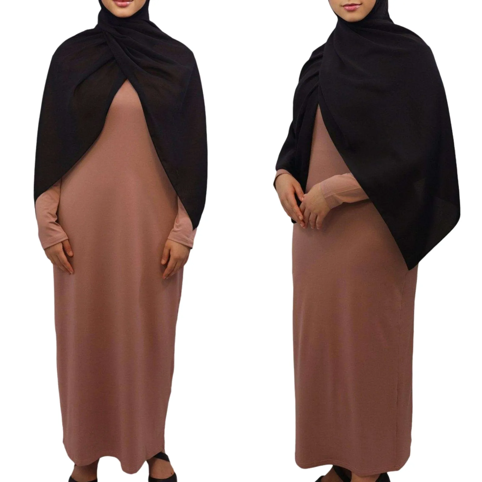 Nida Solid Bodycon Inner Maxi abaya