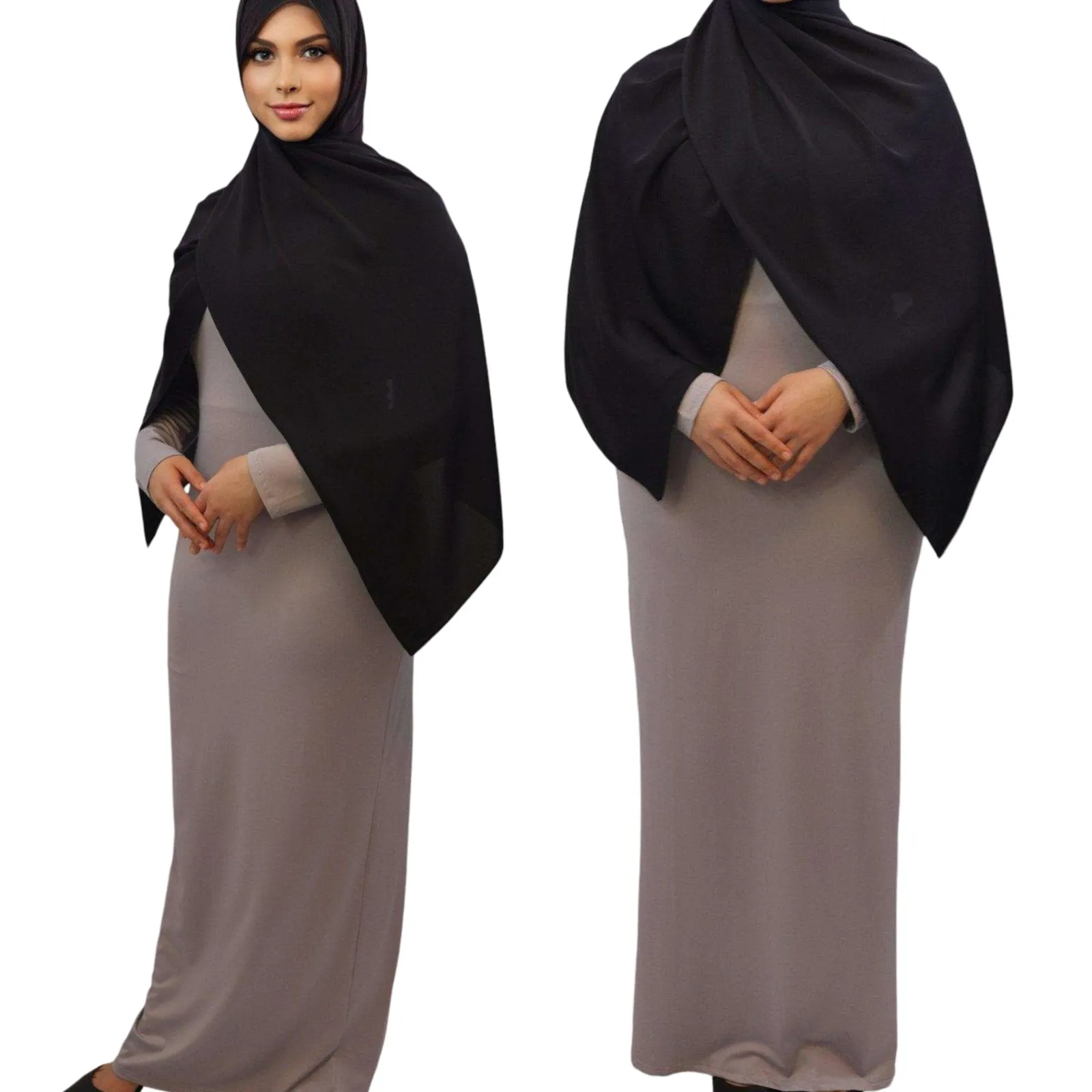 Nida Solid Bodycon Inner Maxi abaya