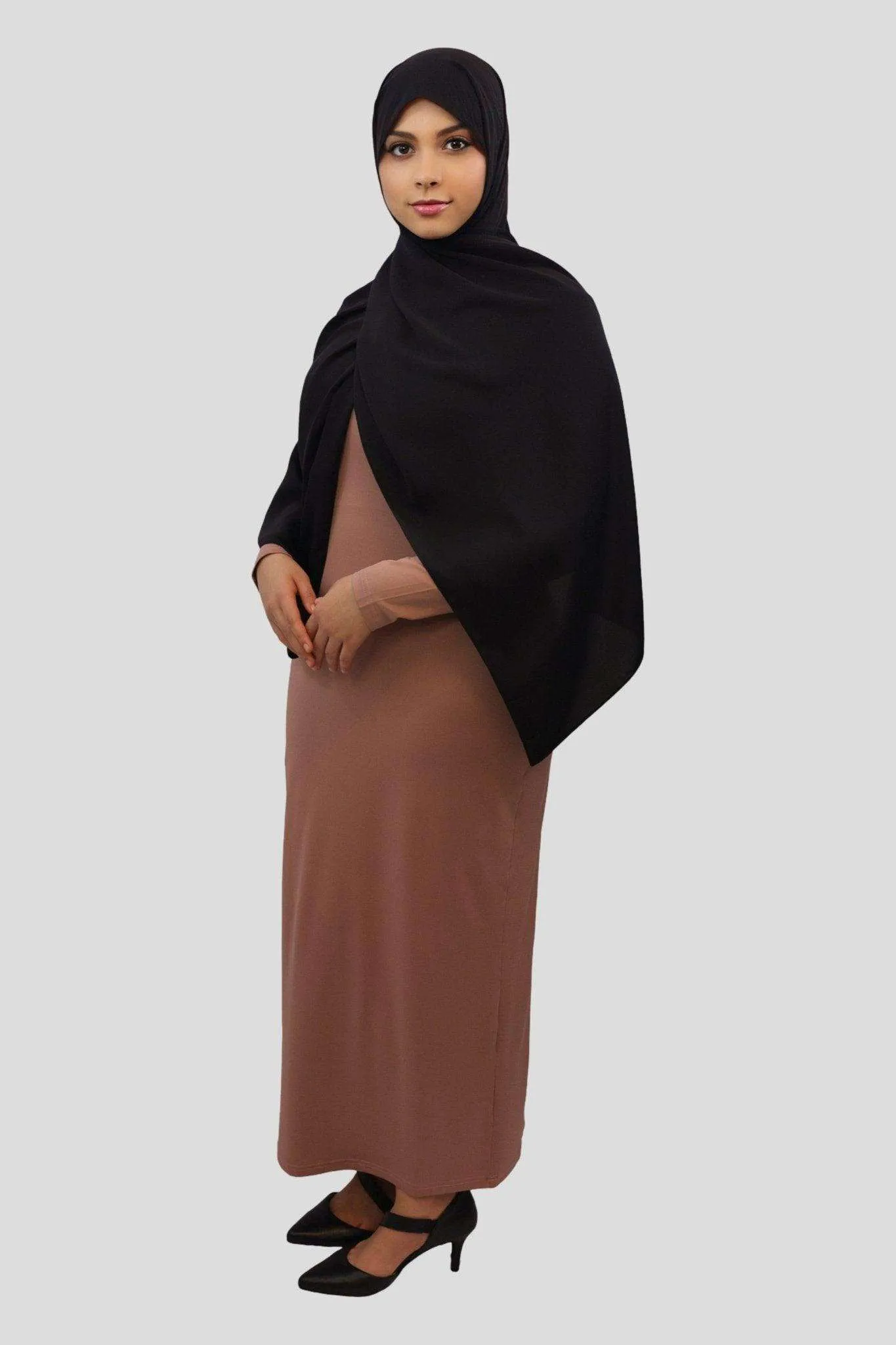 Nida Solid Bodycon Inner Maxi abaya