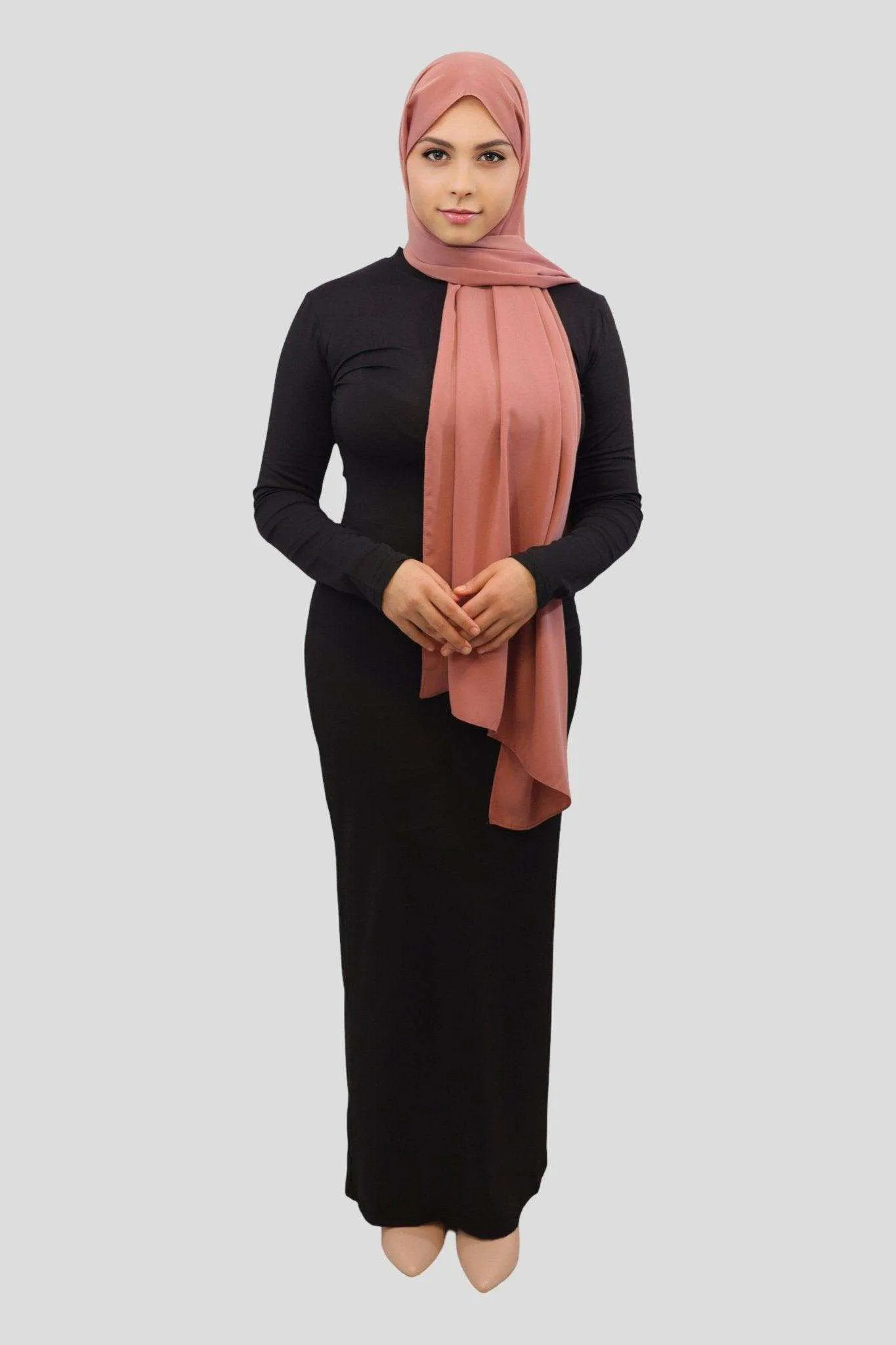 Nida Solid Bodycon Inner Maxi abaya