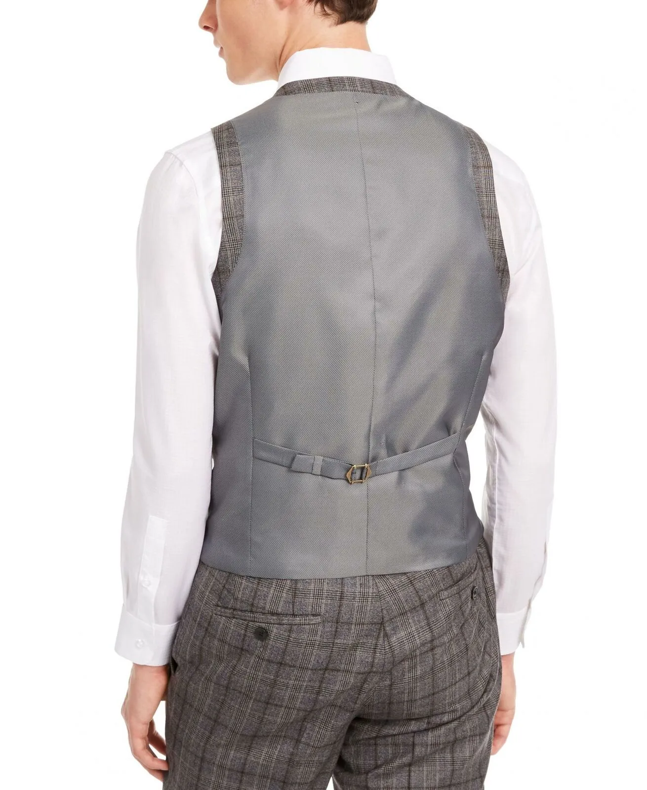 NWT Bar III Men's Slim-Fit Plaid Suit Separate Vest. HOCHVC7Y61 X-Large