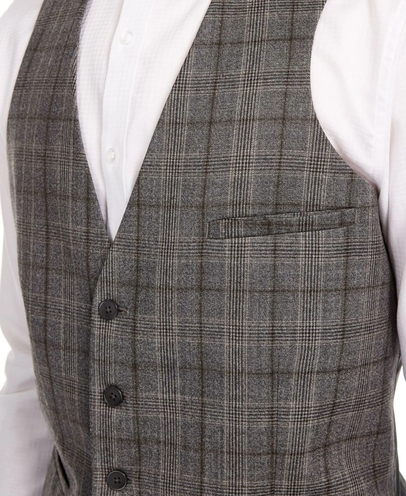 NWT Bar III Men's Slim-Fit Plaid Suit Separate Vest. HOCHVC7Y61 X-Large