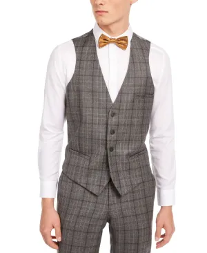 NWT Bar III Men's Slim-Fit Plaid Suit Separate Vest. HOCHVC7Y61 X-Large