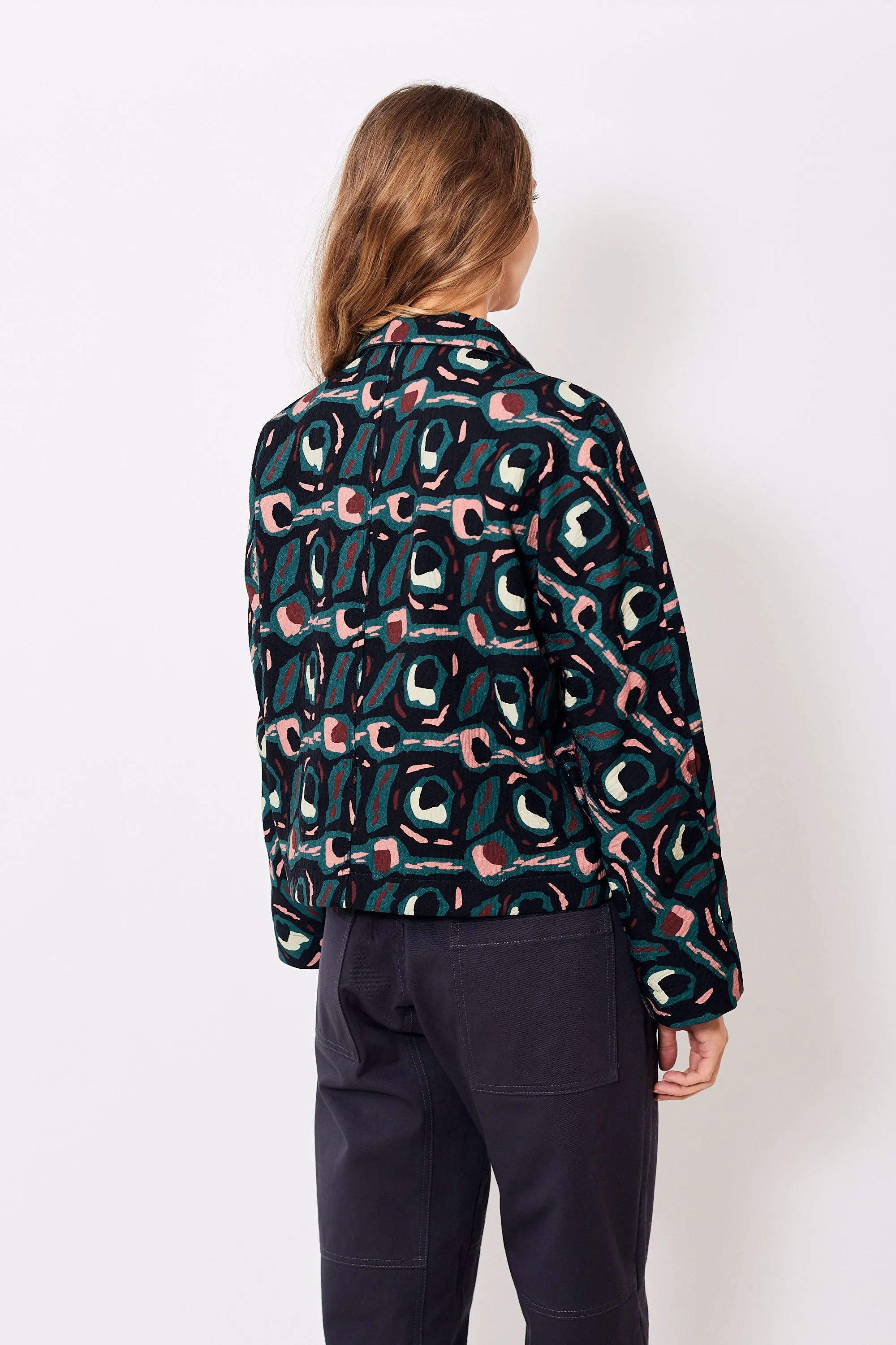 Odeeh Modernist Abstract Open Jacket With Pin