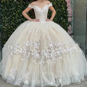 Off-Shoulder Quinceanera Dresses 15 Party Prom Sweetheart Tulle Cinderella Birthday Ball Gowns