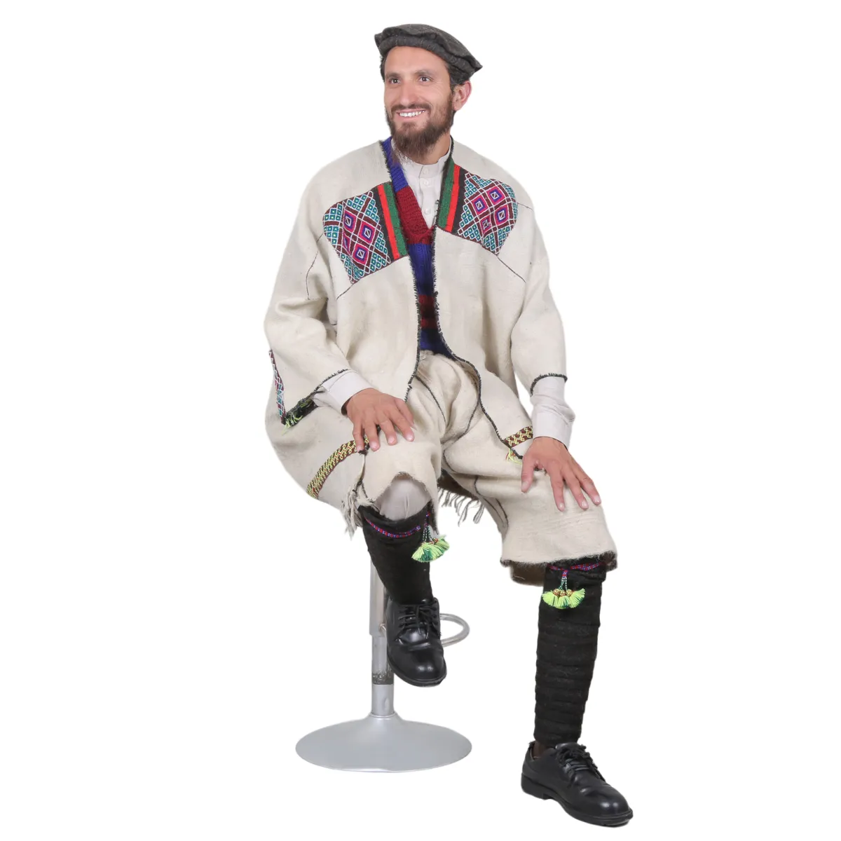 Off-White Coat Jacket, Shorts & Footwear Set Nk-061