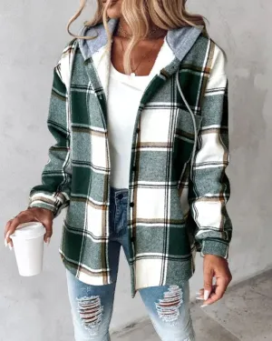 Olympie Jacket | Warm Checked Hoodie Jacket