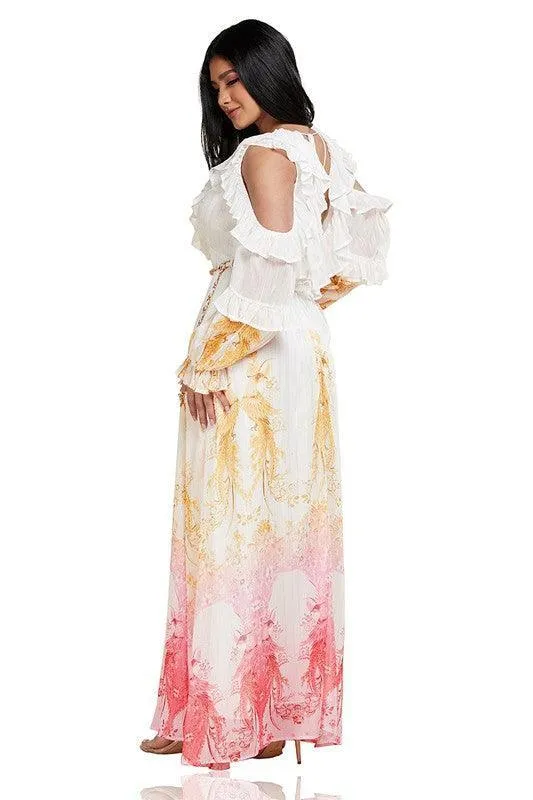 OPEN SHOULDER MAXI DRESS