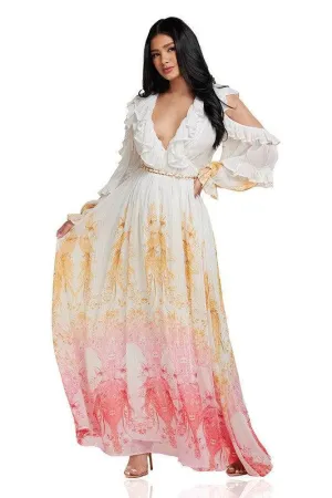 OPEN SHOULDER MAXI DRESS