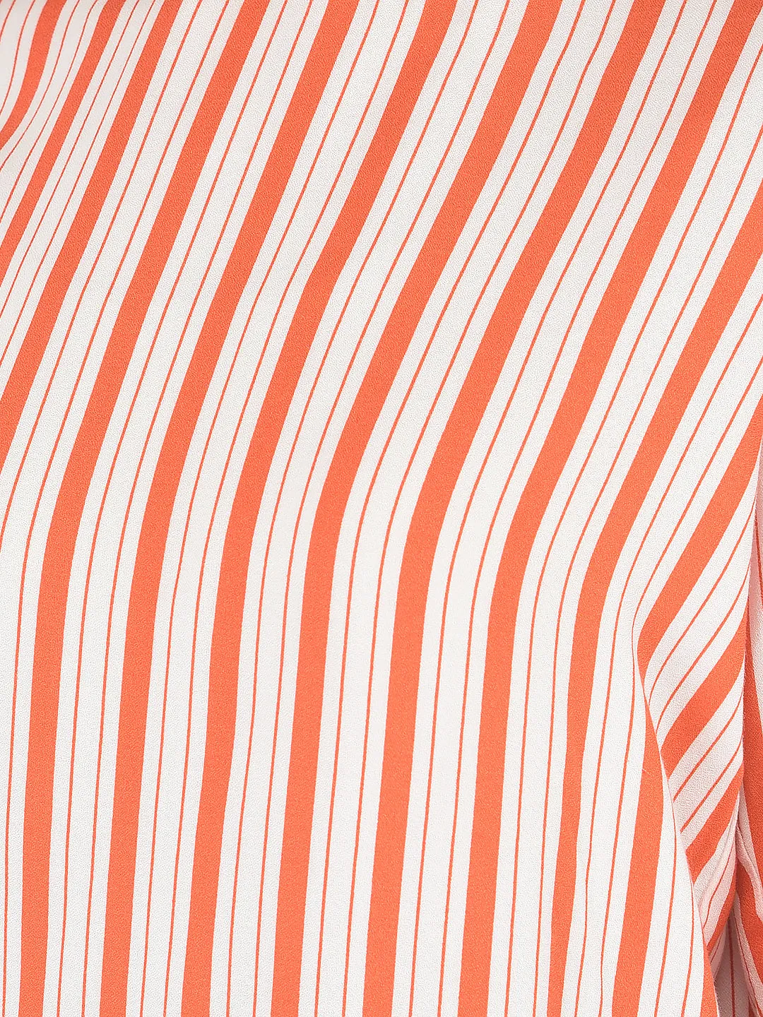 Orange Striped Tops