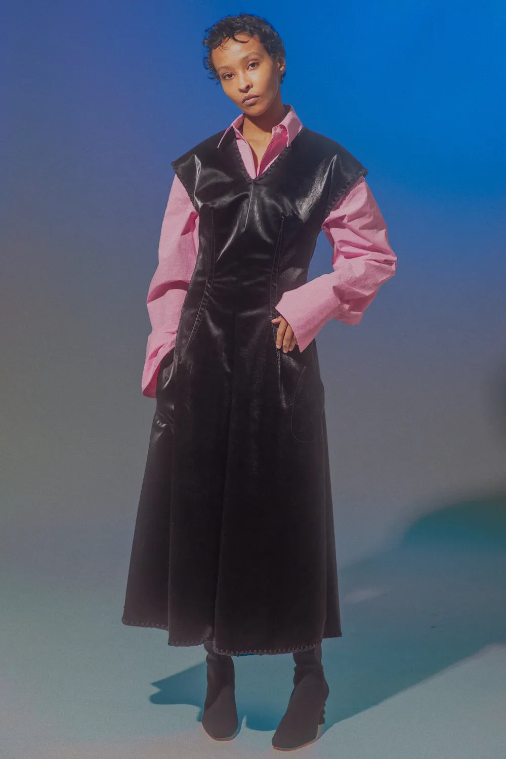 Oversize Button Down - Carnation