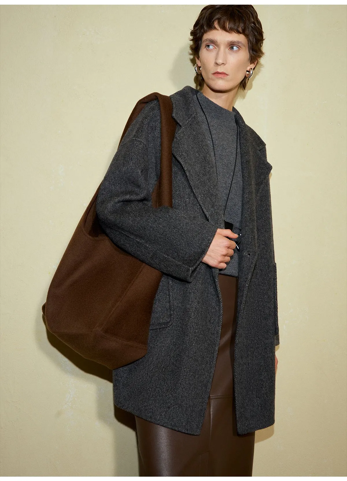Oversized Wool and Cashmere Coat