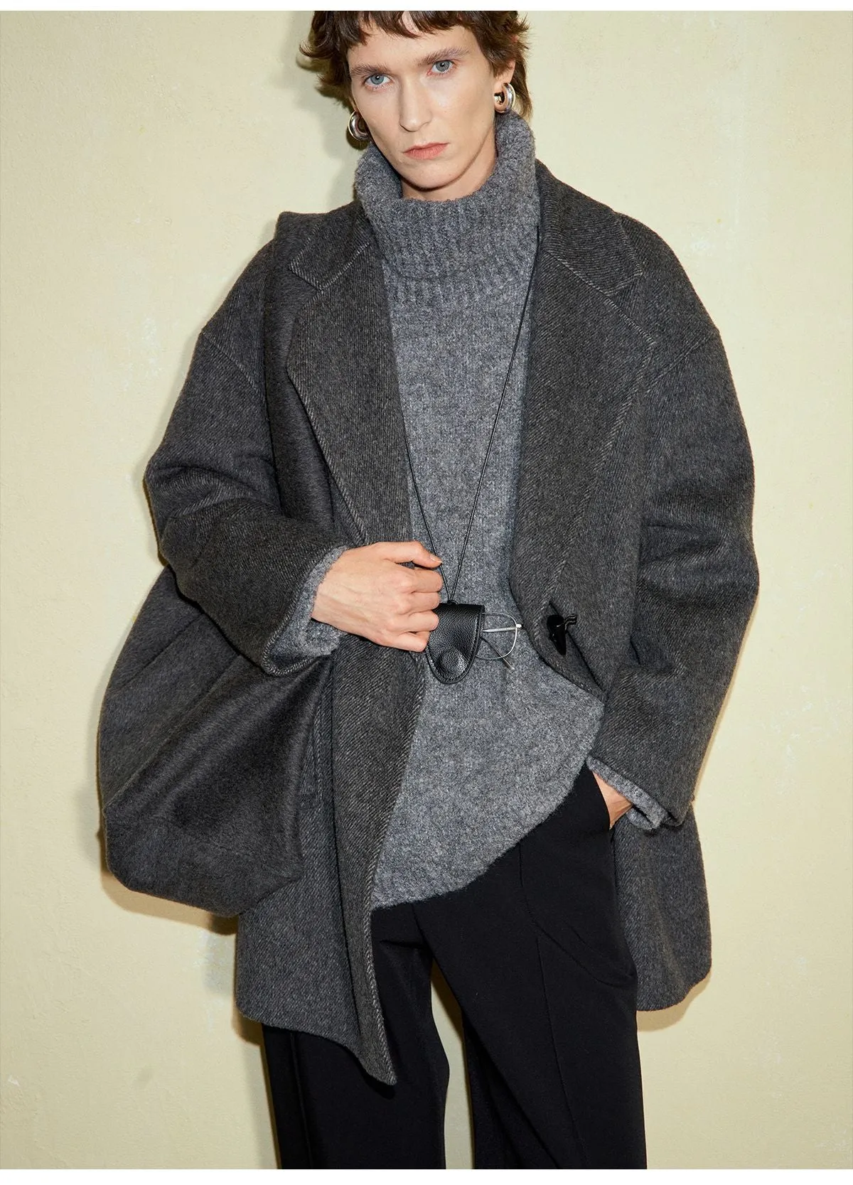 Oversized Wool and Cashmere Coat