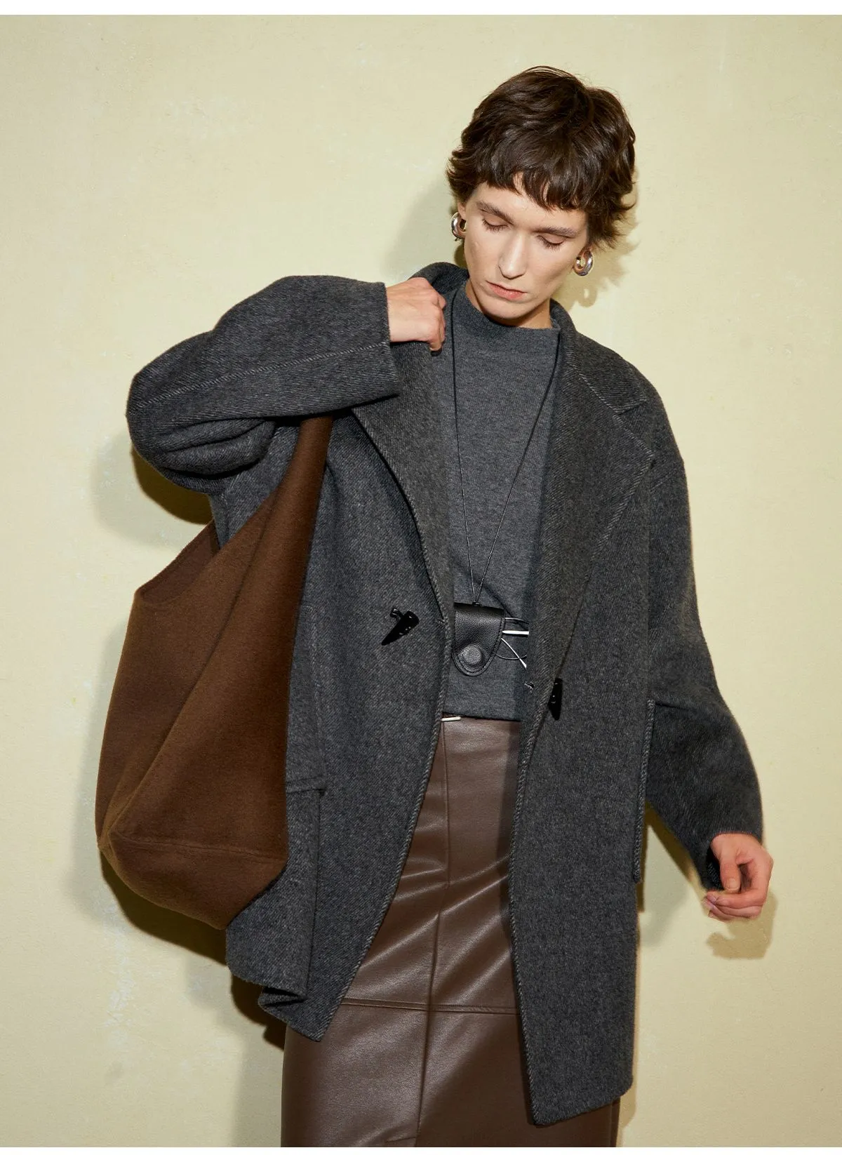 Oversized Wool and Cashmere Coat
