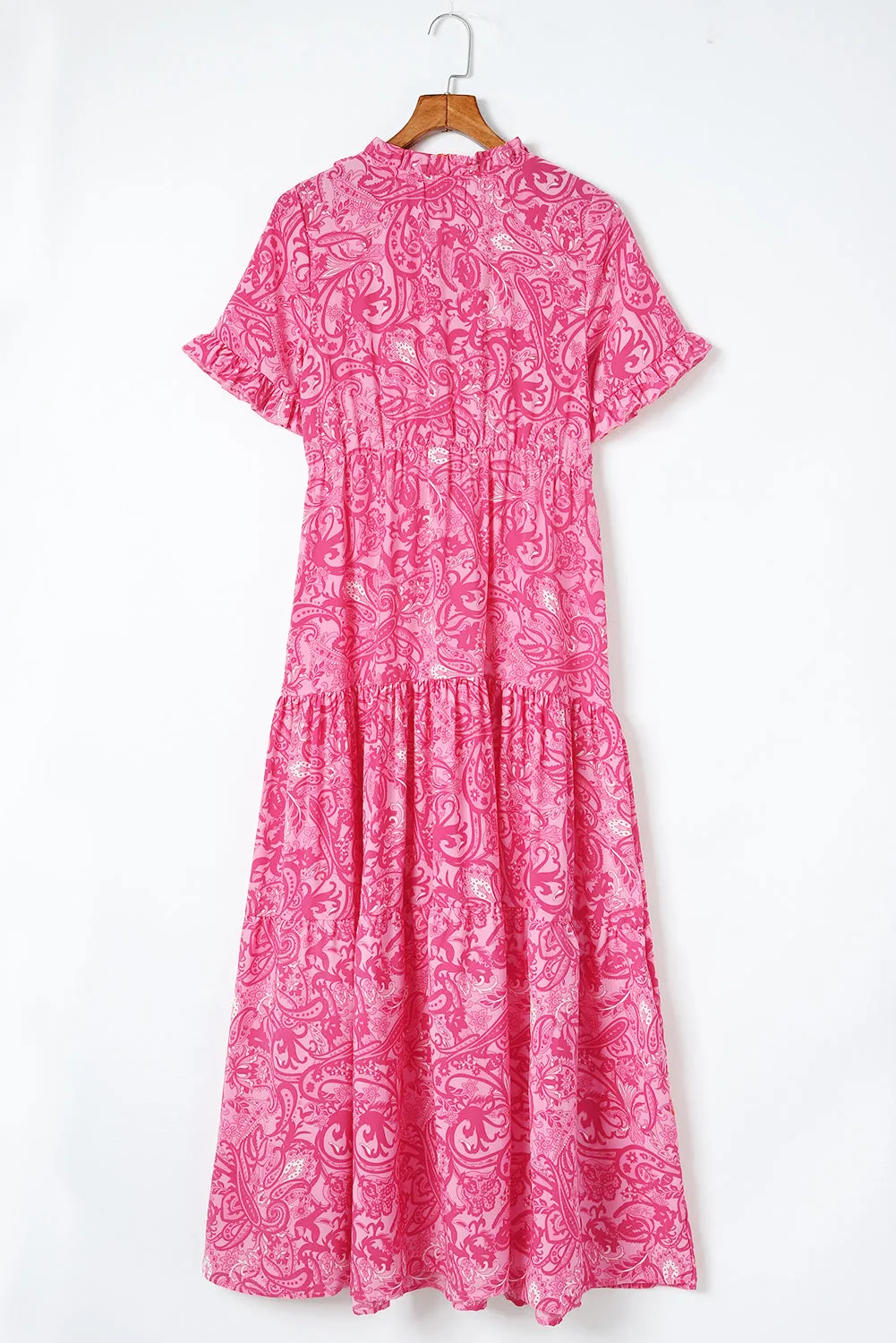 Paisley Boho Ruffle Tiered Maxi Dress