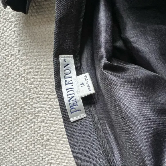 Pendleton Wool Charcoal Grey Midi Skirt size 14