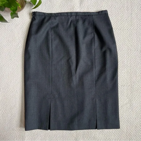 Pendleton Wool Charcoal Grey Midi Skirt size 14