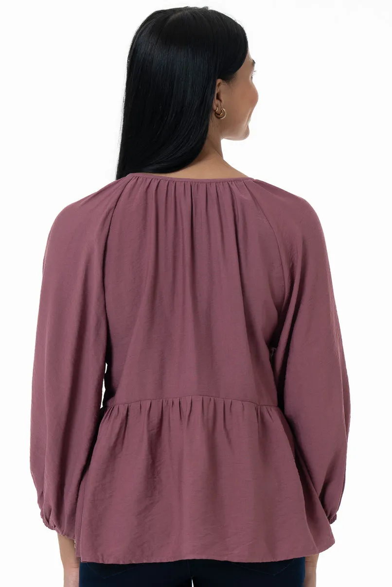 Peplum Top _ 157800 _ Mauve