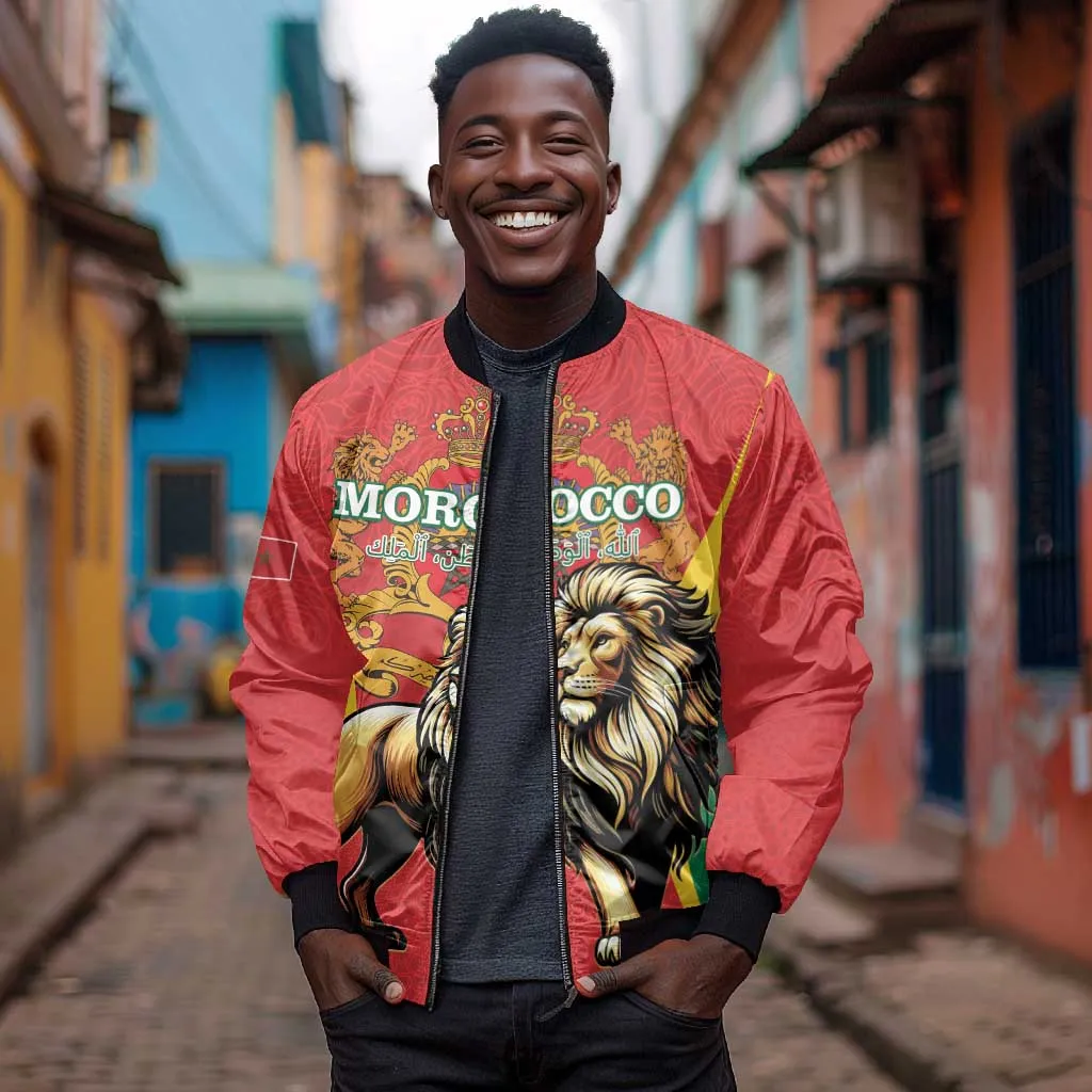 Personalised Morocco Bomber Jacket Barbary Lion - Proclamation Day LT15