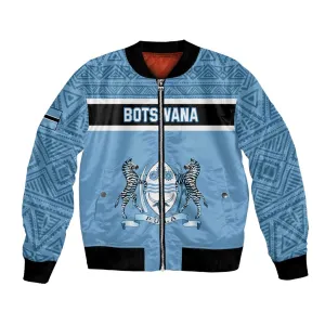 Personalized Botswana Bomber Jacket with Tswana Pula and African Pattern LT01