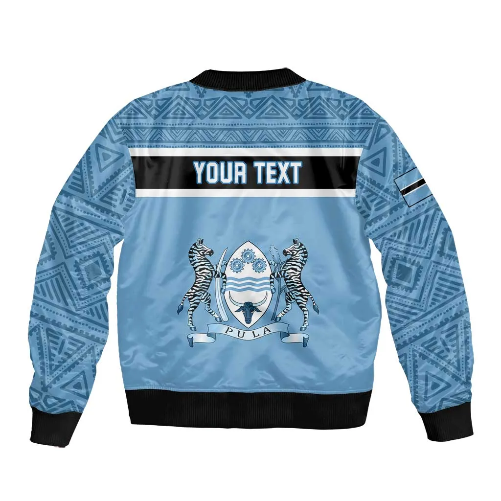 Personalized Botswana Bomber Jacket with Tswana Pula and African Pattern LT01