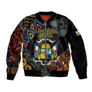 Personalized Central African Republic Bomber Jacket Protea - African Pattern LT01