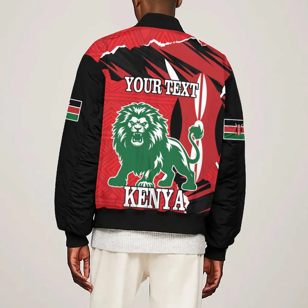Personalized Jamhuri Day 1963 Bomber Jacket Angry Lion With African Shield LT18