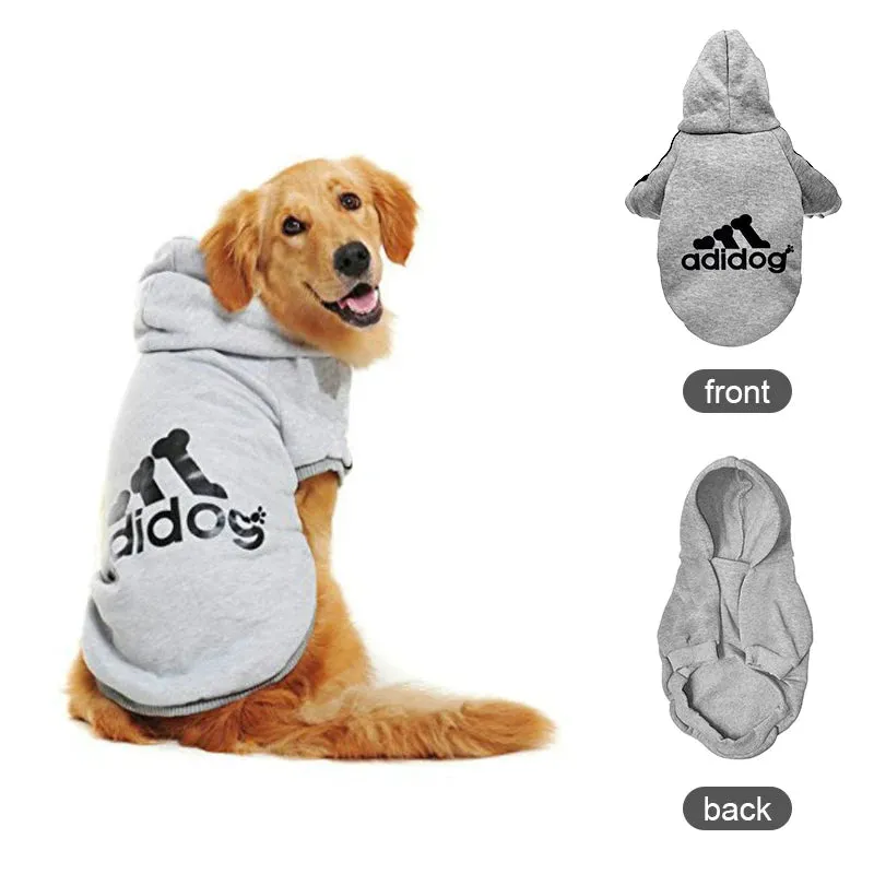 Pet Dog Clothes Adidog Dog Hoodies Autumn Winter Warm Coat for Large Dogs Jacket Sweater Puppy French Bulldog Clothing