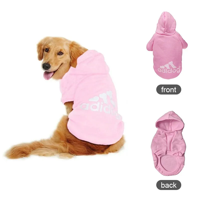 Pet Dog Clothes Adidog Dog Hoodies Autumn Winter Warm Coat for Large Dogs Jacket Sweater Puppy French Bulldog Clothing