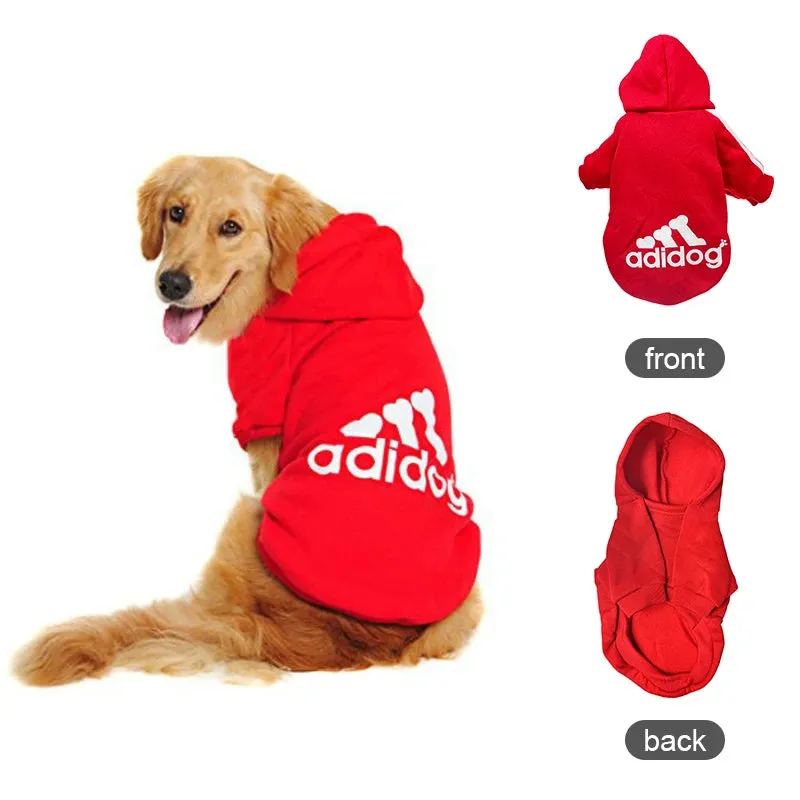 Pet Dog Clothes Adidog Dog Hoodies Autumn Winter Warm Coat for Large Dogs Jacket Sweater Puppy French Bulldog Clothing