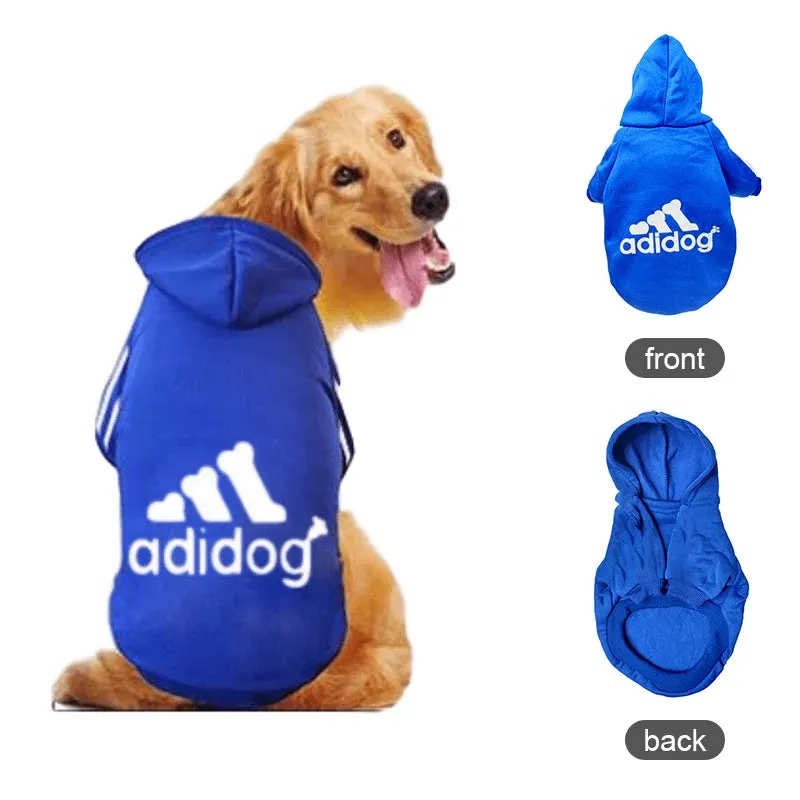 Pet Dog Clothes Adidog Dog Hoodies Autumn Winter Warm Coat for Large Dogs Jacket Sweater Puppy French Bulldog Clothing