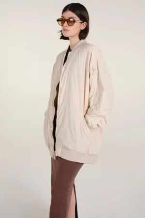 philly bomber jacket in pale sand