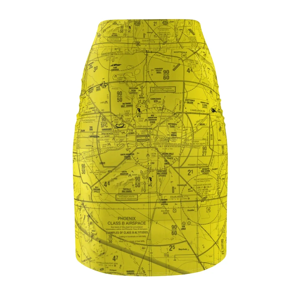 Phoenix TAC Chart pencil skirt (yellow)