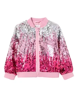 Pink Sequin Toddler Bomber Jacket