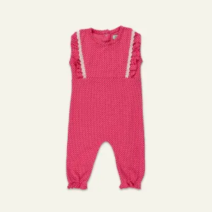 Pink Spots Print Romper