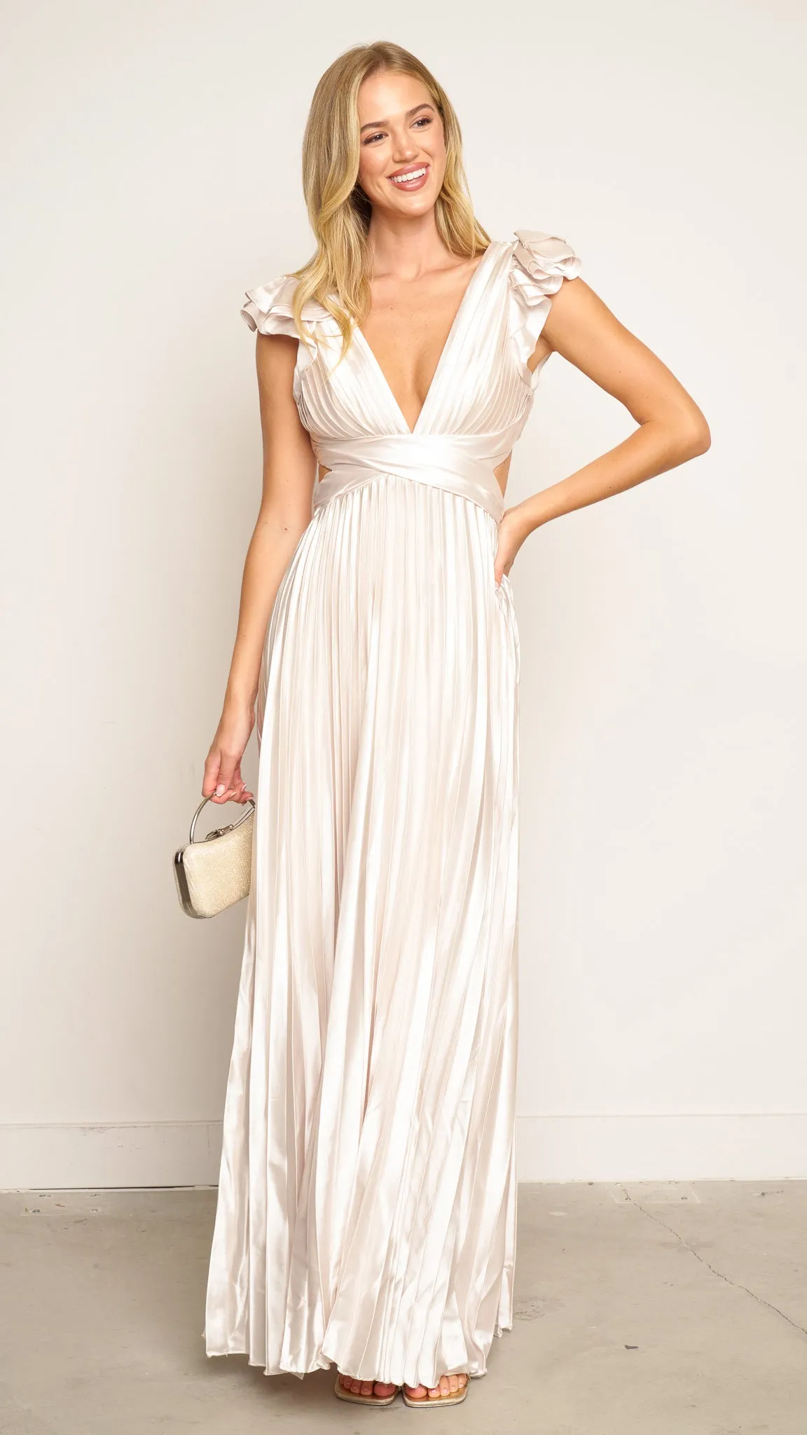 Pirias Maxi Dress in ivory