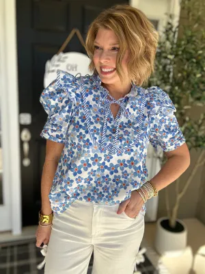 Poppy Perfect Top | Blue